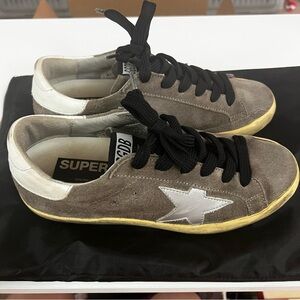 Golden Goose Super Star Gray Sneakers with White Star